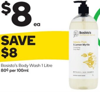 Woolworths Bosisto's Body Wash 1 Litre offer