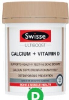 Woolworths Swisse Ultiboost Calcium + Vitamin D Tablets Pk 90 offer