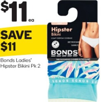 Woolworths Bonds Ladies Hipster Bikini Pk 2 offer