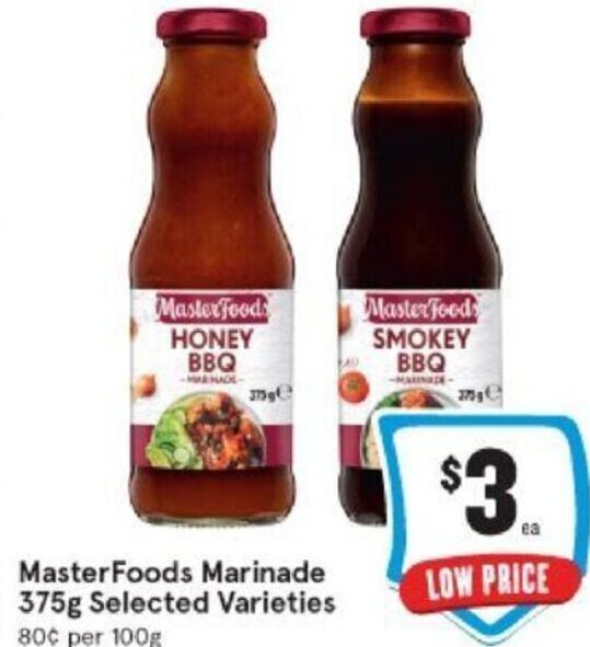 MasterFoods Marinade 375 g offer at IGA