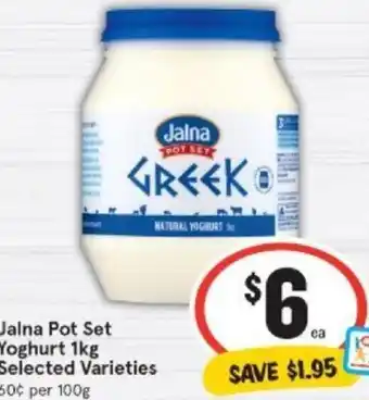 IGA Jalna Pot Set Yoghurt 1 kg offer