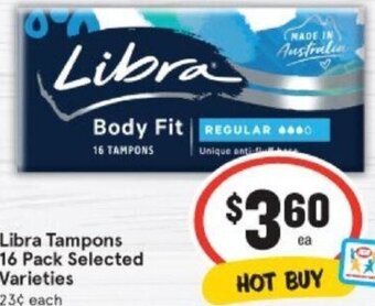 IGA Libra Tampons 16 Pack offer