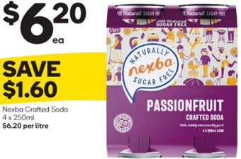 Woolworths Nexba Crafted Soda 4 x 250ml offer