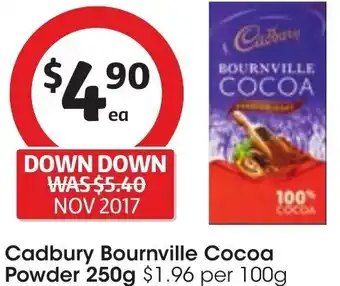 Coles Cadbury Bournville Cocoa Powder 250g offer