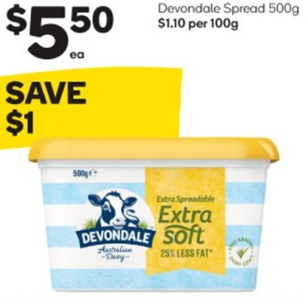 Woolworths Devondale Spread 500g offer