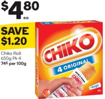 Woolworths Chiko Roll 650g Pk 4 offer