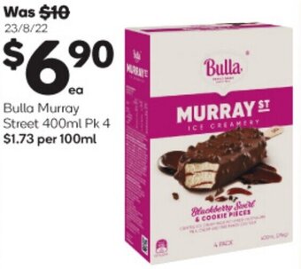Woolworths Bulla Murray Street 400ml Pk 4 offer