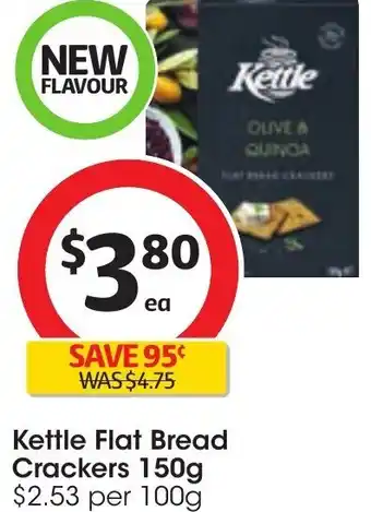 Coles Kettle Flat Bread Crackers 150g offer