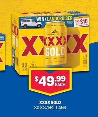 Bottlemart Xxxx gold cans offer