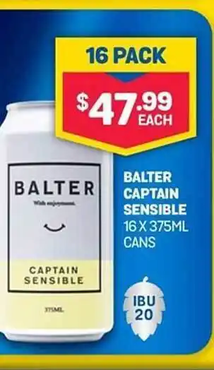 Bottlemart Balter captain sensible offer