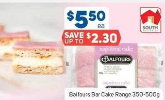 Foodland Balfours bar cake range offer