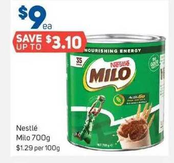 Foodland Nestlé milo offer