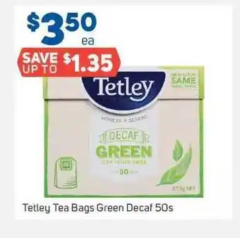 Foodland Tetley te bags green decaf offer