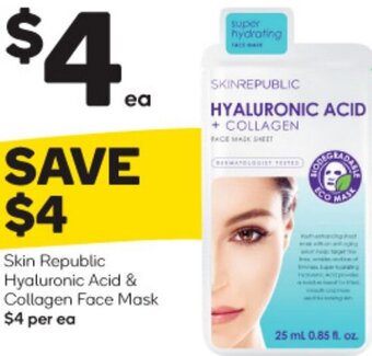 Woolworths Skin Republic Hyaluronic Acid & Collagen Face Mask offer