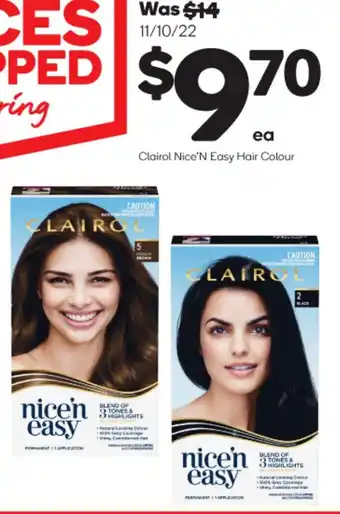 Woolworths Clairol Nice'n Easy Hair Colour offer