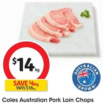 Coles Coles Australian Pork Loin Chops offer