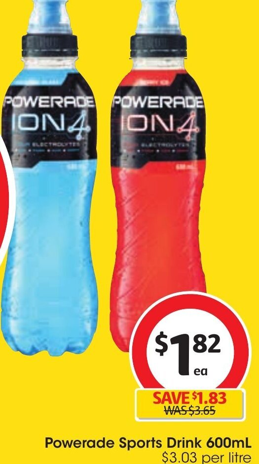 Powerade Sports Drink 600ml offer at Coles