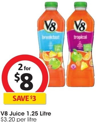 Coles V8 Juice 1.25 Litre offer