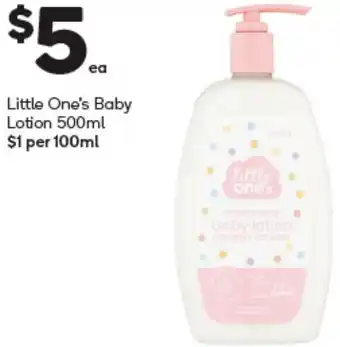 Woolworths Little One's Baby Lotion 500ml offer