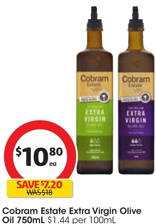Cobram Estate Extra Virgin Olive Oil 750 ml offer at Coles
