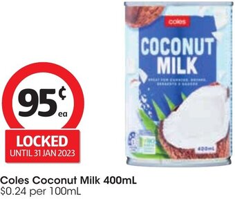 Coles Coles Coconut Milk 400ml offer