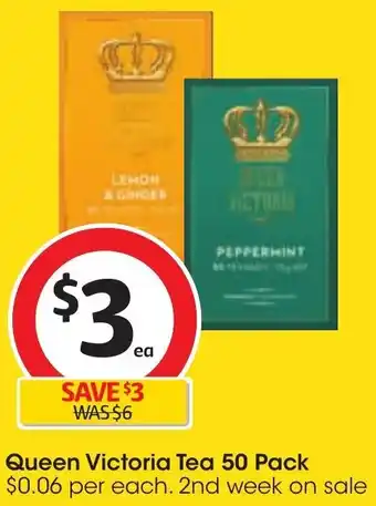 Coles Queen Victoria Tea 50 Pack offer