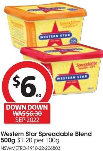Coles Western Star Spreadable Blend 500g offer