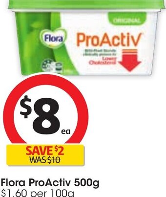 Coles Flora ProActiv 500g offer