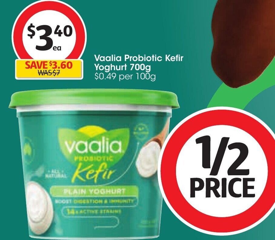 Vaalia Probiotic Kefir Yoghurt 700g offer at Coles