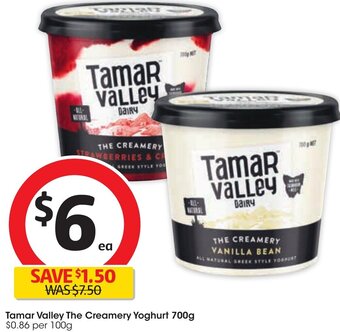 Coles Tamar Valley The Creamery Yoghurt 700g offer