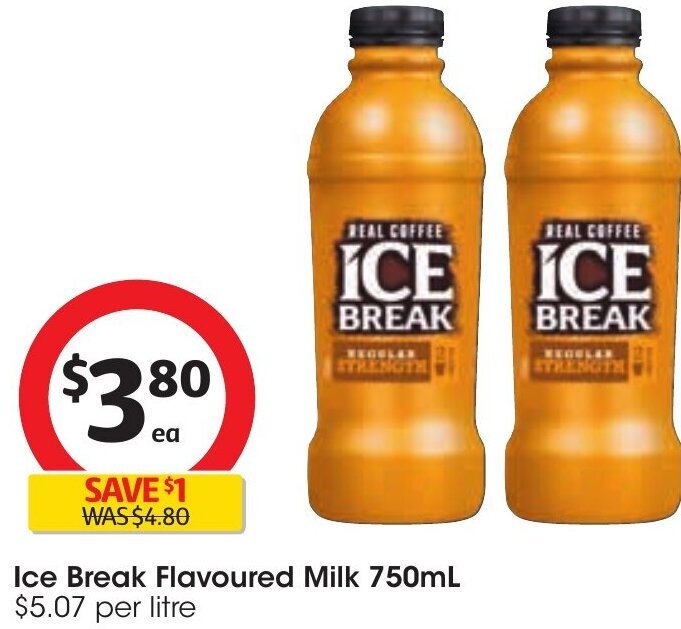 Ice Break Flavoured Milk 750ml offer at Coles