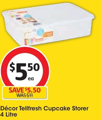 Coles Décor Tellfresh Cupcake Storer 4 Litre offer