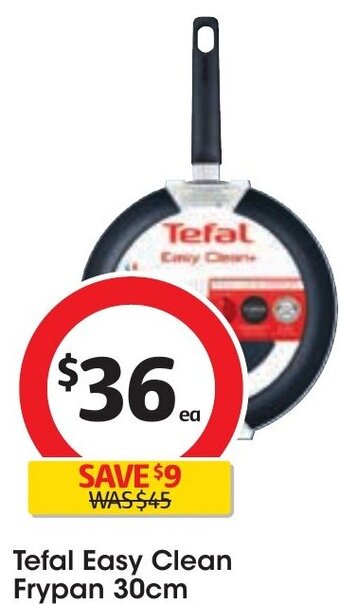 Coles Tefal Easy Clean Frypan 30cm offer