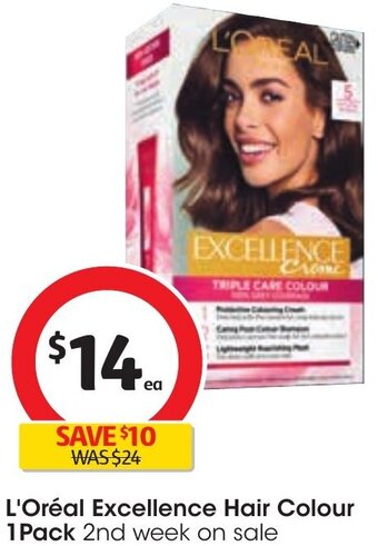 Coles L'Oréal Excellence Hair Colour 1 Pack offer