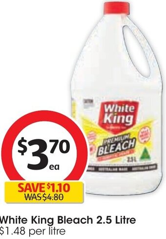 Coles White King Bleach 2.5 Litre offer