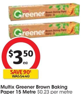 Coles Multix Greener Brown Baking Paper 15 Metre offer