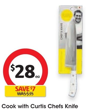 Coles Cook with Curtis Chefs Knife offer