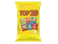 Coles Top 20 Variety Potato Chips 20 Pack 375g offer