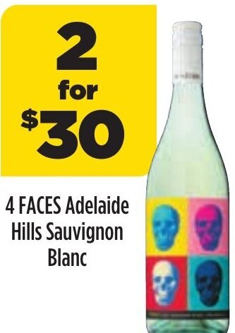 Coles 4 FACES Adelaide Hills Sauvignon Blanc offer