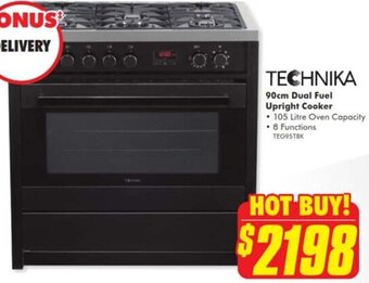 The Good Guys 90cm Dual Fuel Upright Cooker offer