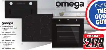 The Good Guys 52cm Undermount Rangehood-Matte Black /60cm Induction Cooktop /60cm Pyrolytic Oven offer