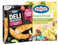 Foodworks Birds Eye Deli or Steam Fresh Fish Fillets 225-380g offer