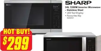 The Good Guys 34L 1200W Inverter Microwave 0 Stainless Steel offer