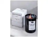 ALDI Black and White Glass Candle 300g offer