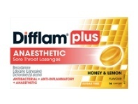 Difflam Plus Lozenges Honey & Lemon 16 Pack