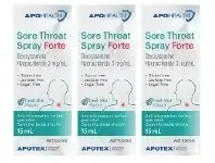 Chemist Discount Centre Apo Health Sore Throat Spray Forte 15ml offer