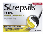 Chemist Discount Centre Strepsils Extra Honey & Lemon 36 Lozenges offer