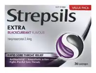 Chemist Discount Centre Strepsils Extra Blackcurrant 36 Lozenges offer