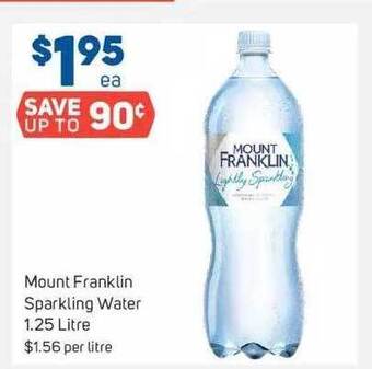 Mount franklin sparkling water