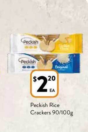 Foodworks Peckish rice crackers offer